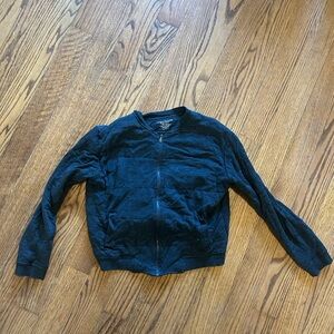 Women's Black Zip Front sweater
